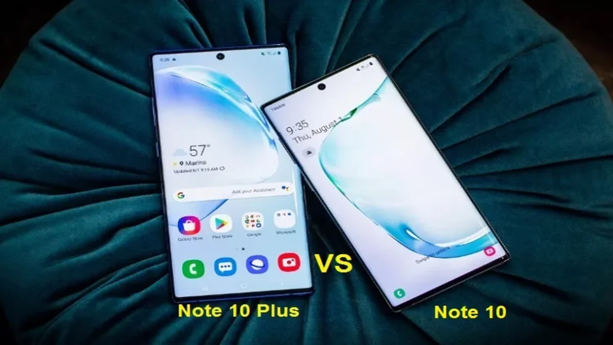مقارنة note 10 vs note 10 plus