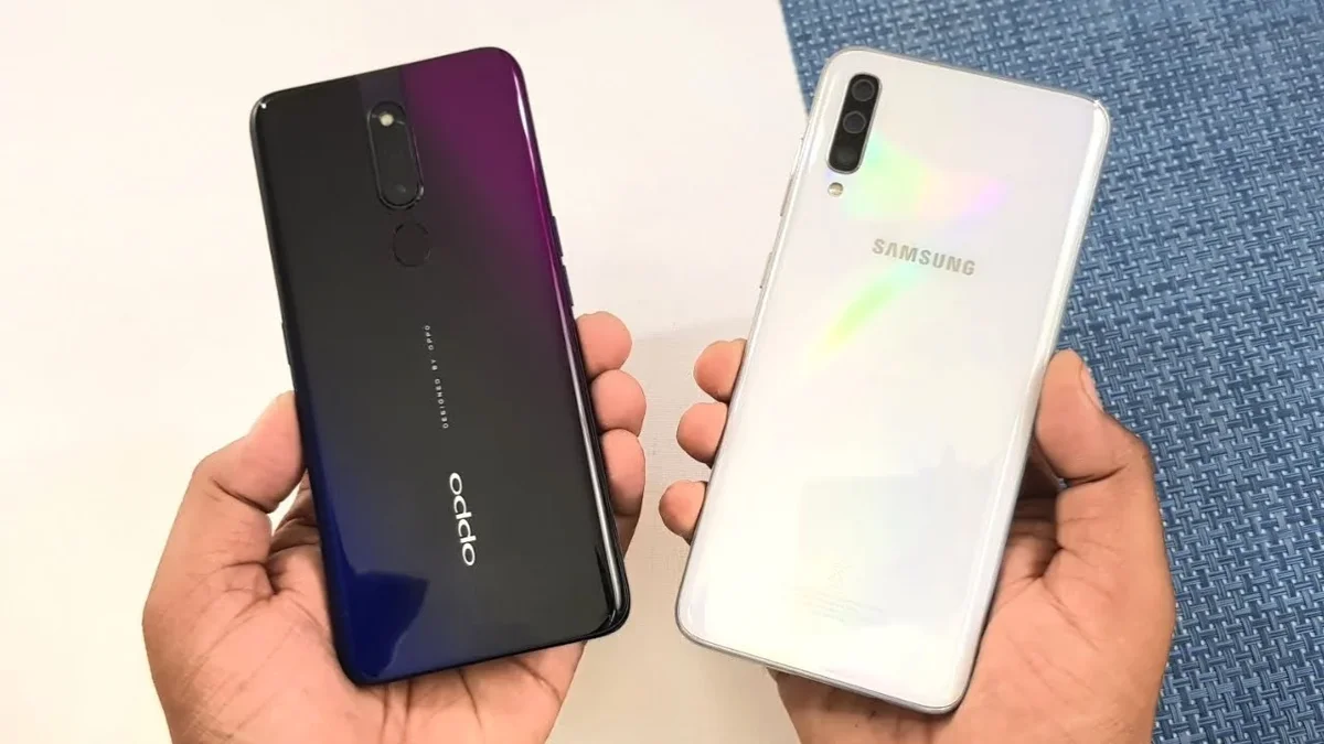 مقارنة بين oppo f11 و samsung a70