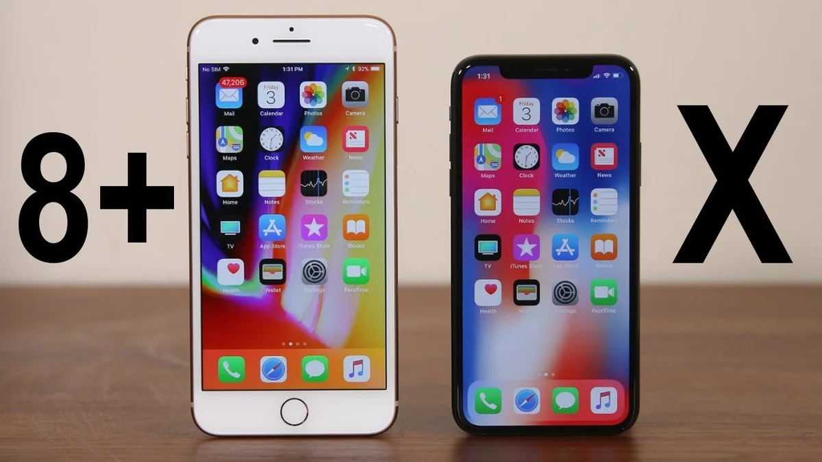 مقارنة بين ايفون 8 بلس وايفون x