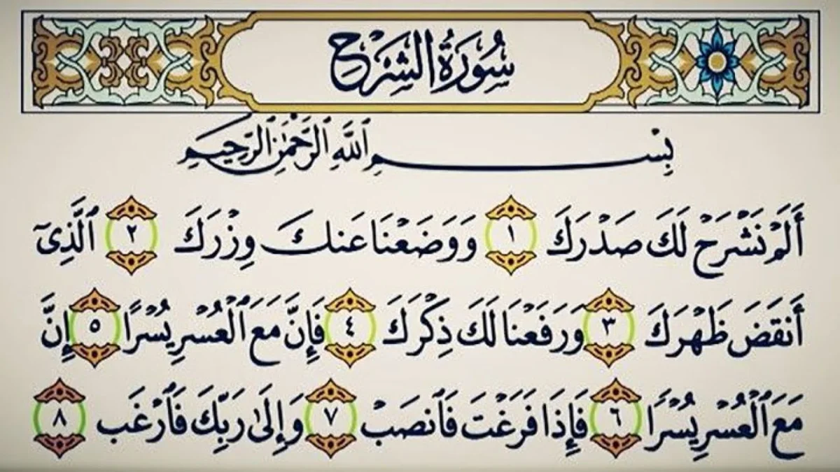 سورة الشرح وسبب نزولها وفضلها مع التفسير