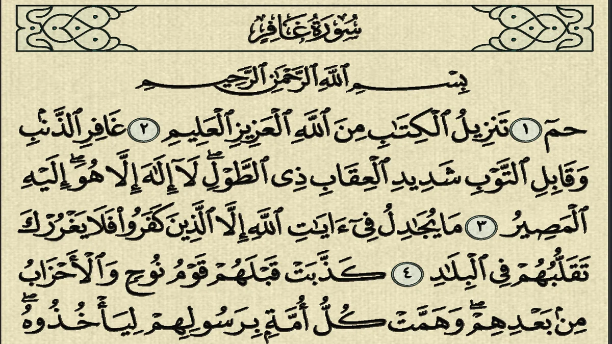 سورة غافر وسبب نزولها وفضلها مع التفسير