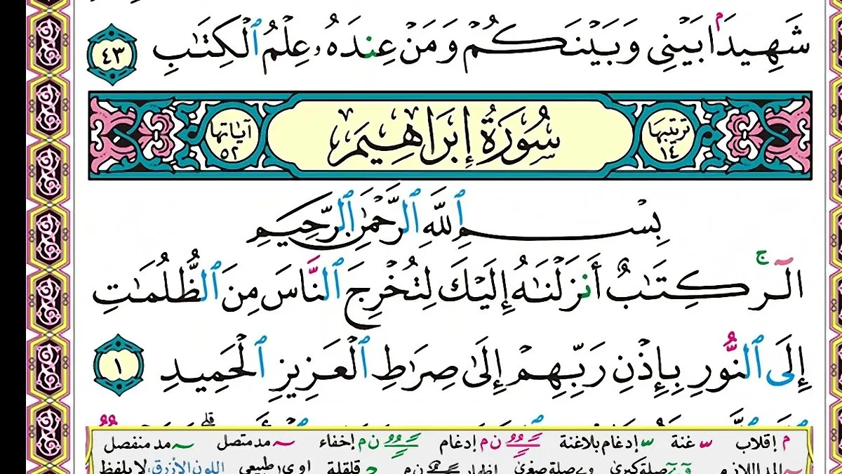 سورة إبراهيم وسبب نزولها وفضلها مع التفسير
