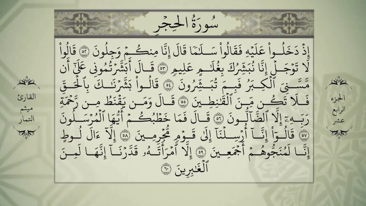 سورة الحجر وسبب نزولها وفضلها مع التفسير