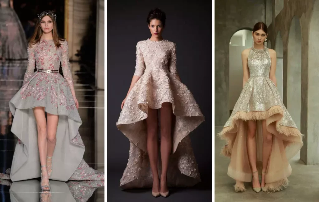 دليلك لاختيار فساتين سهرة مناسبة  8 فساتين سهرة قصيرة من قدام وطويلة من ورا