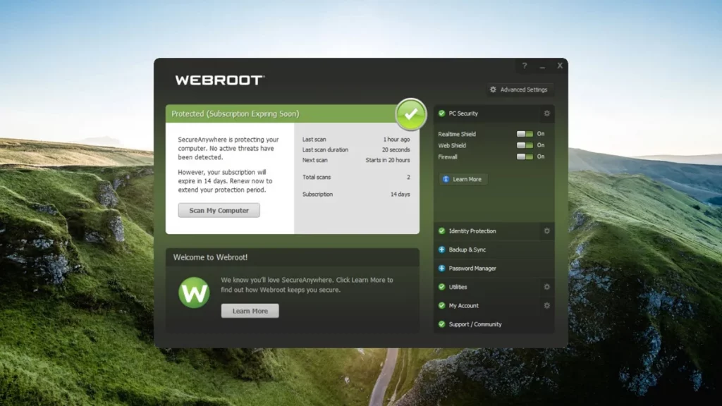 ما هو فيروس الحاسب؟ وكيف يعمل؟ 2 برنامج Webroot Secureanywhere Antivirus