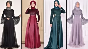 فساتين سواريه بسيطة وشيك للمحجبات لعام 2023