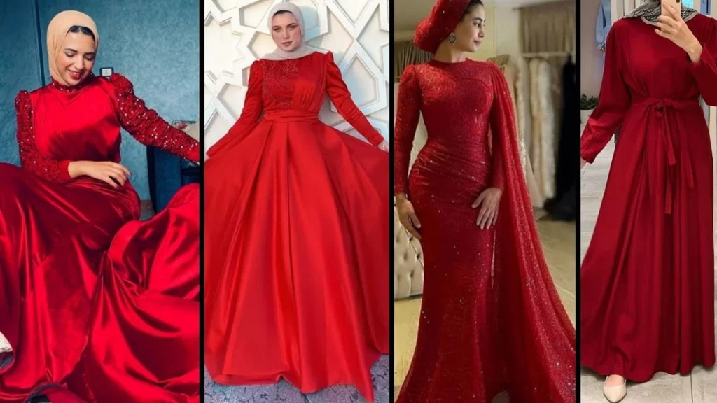 فساتين سواريه بسيطة وشيك للمحجبات لعام 2023 5 فساتين سواريه ستان للمحجبات