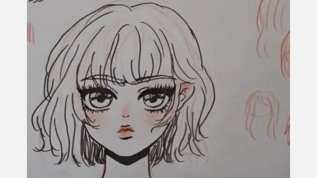 تعلم كيفية رسم انمي: دليل للمبتدئين خطوة بخطوة 8 الخطوة الخامسة: أضف التفاصيل وحبر الرسم إلى شخصية الانمي