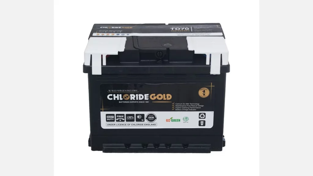 أفضل أنواع بطاريات السيارات في العراق لعام 2022 7  بطارية كلورايد جولد TD70R Choloride Gold
